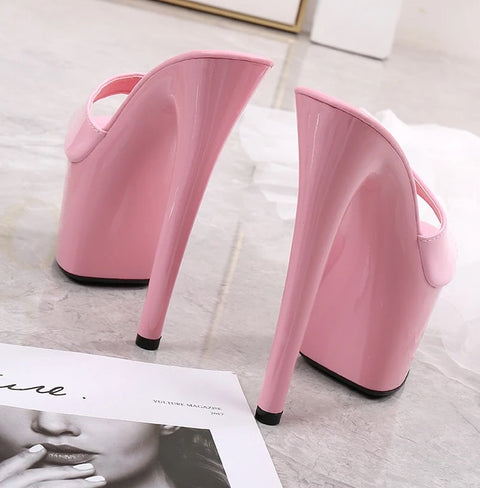 New Fashion Mule Patent Luxury Heels CODE: KAR5048
