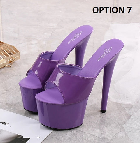 New Fashion Mule Patent Luxury Heels CODE: KAR5048