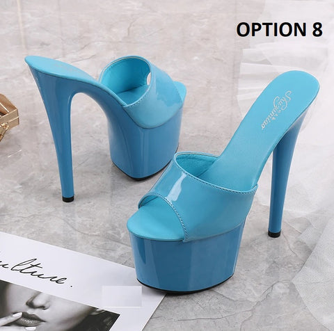 New Fashion Mule Patent Luxury Heels CODE: KAR5048