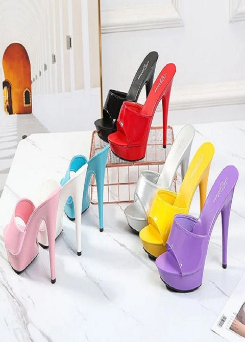 New Fashion Mule Patent Luxury Heels CODE: KAR5048
