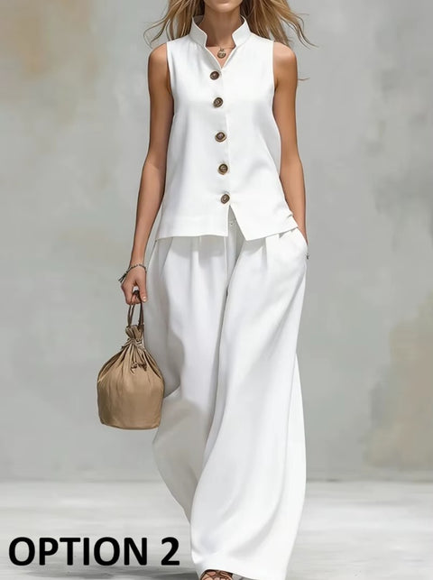 New Fashionable Casual Sleeveless Two-piece Set CODE: KAR5049