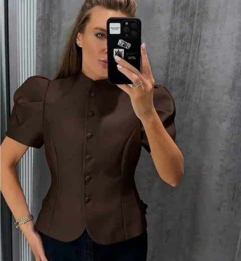 New Cross-Border Puff Short Sleeve Finish Blazer CODE: KAR5050