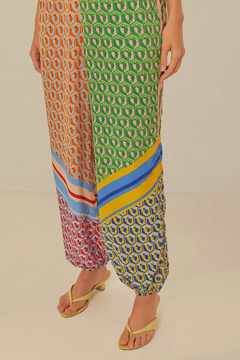 New Fashion Casual Printed Shirt And High Waist Pant Set CODE: KAR5051