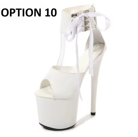 New Ankle Lace-up Fashion Peep Toe Thin High Heels CODE: KAR5053