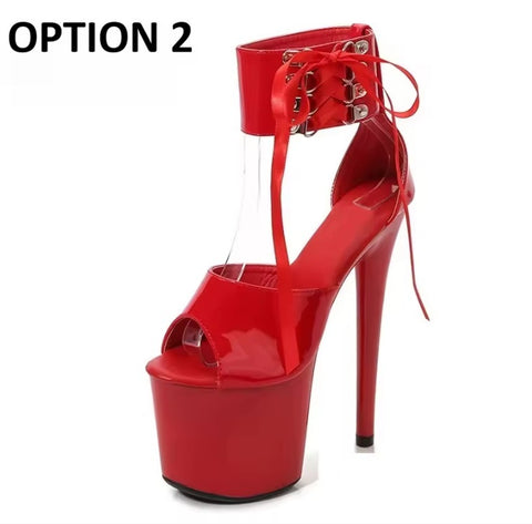 New Ankle Lace-up Fashion Peep Toe Thin High Heels CODE: KAR5053