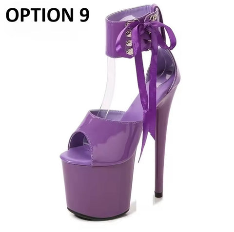 New Ankle Lace-up Fashion Peep Toe Thin High Heels CODE: KAR5053