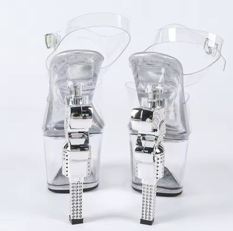 New Street Style Transparent Buckle Strap High Heel Platform Sandals CODE: KAR5055