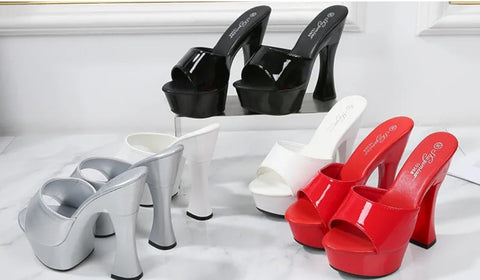 New Peep Toe Thick Platform High Heels CODE: KAR5056