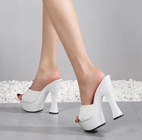 New Peep Toe Thick Platform High Heels CODE: KAR5056