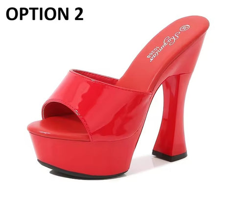 New Peep Toe Thick Platform High Heels CODE: KAR5056