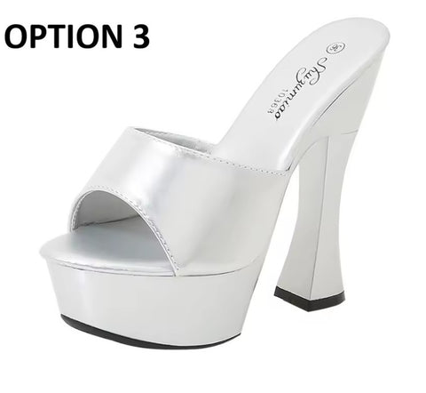 New Peep Toe Thick Platform High Heels CODE: KAR5056