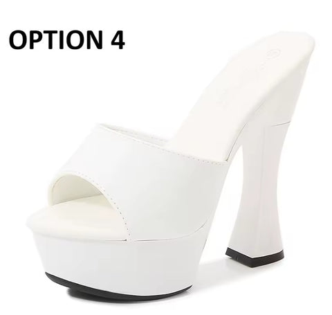 New Peep Toe Thick Platform High Heels CODE: KAR5056