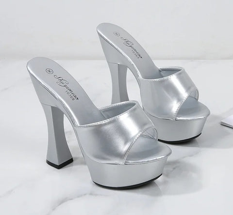 New Peep Toe Thick Platform High Heels CODE: KAR5056