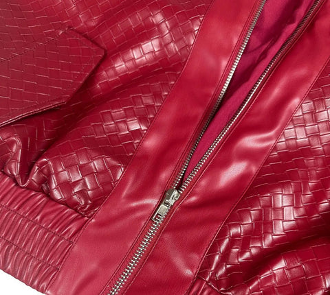 New  Woven Texture Long Sleeves Casual Bomber Jacket CODE: KAR5062