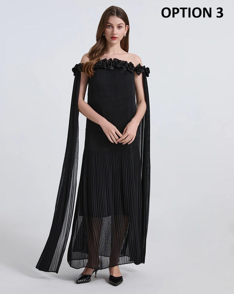 New Sexy One Neck Pleated Long Party Dress CODE: KAR5065