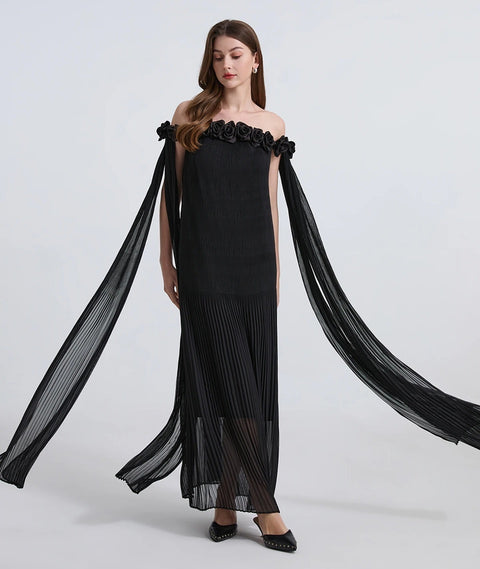 New Sexy One Neck Pleated Long Party Dress CODE: KAR5065