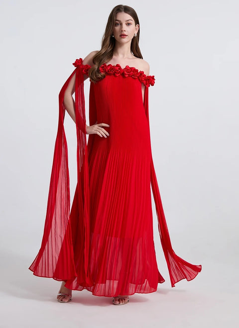 New Sexy One Neck Pleated Long Party Dress CODE: KAR5065