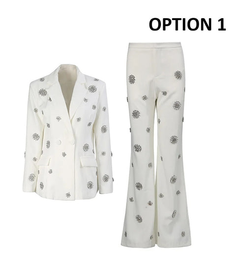 New Fashion Commuter High Waist Flare Long Two-piece Set CODE: KAR5068