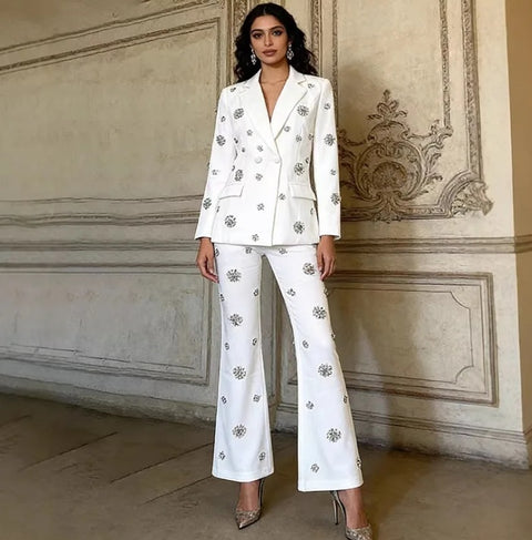 New Fashion Commuter High Waist Flare Long Two-piece Set CODE: KAR5068