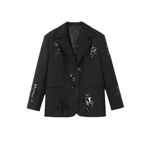 New Fashion Sequin Embroidery Blazer Set CODE: KAR5075