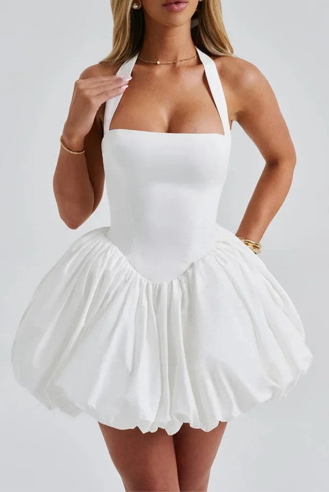 New Fashion Backless Bow Halter Mini Dresses CODE: KAR5077