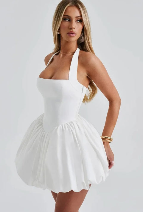 New Fashion Backless Bow Halter Mini Dresses CODE: KAR5077