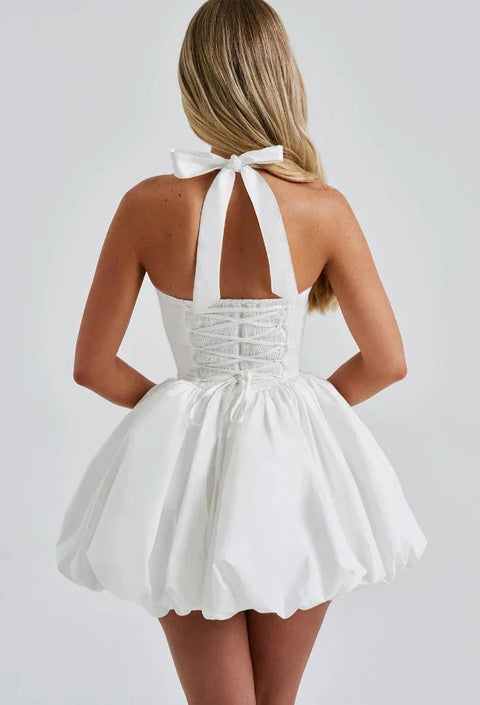 New Fashion Backless Bow Halter Mini Dresses CODE: KAR5077