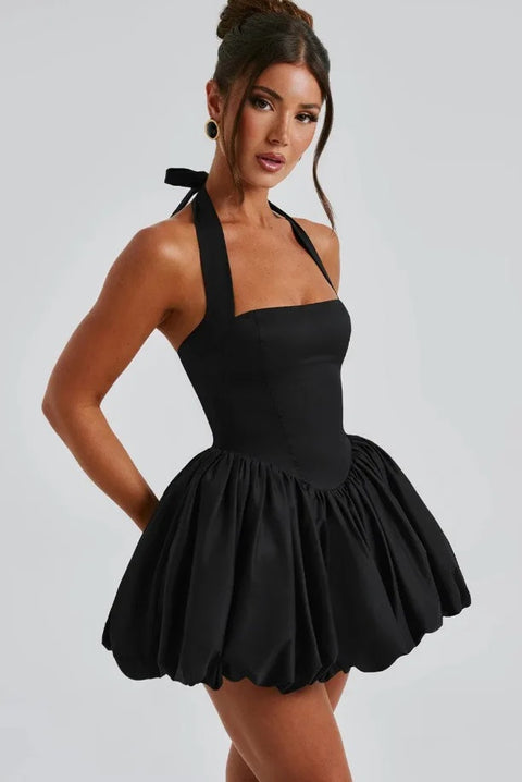 New Fashion Backless Bow Halter Mini Dresses CODE: KAR5077