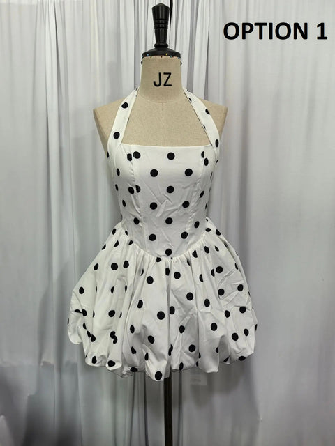 New Fashion Backless Bow Halter Mini Dresses CODE: KAR5077
