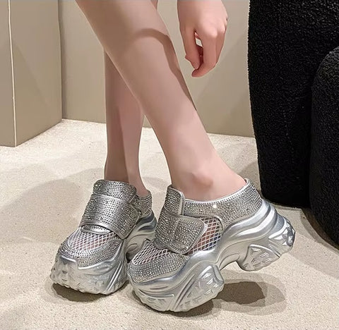 New Bling Vulcanize Platform Wedge Chunky Sneakers CODE: KAR5090