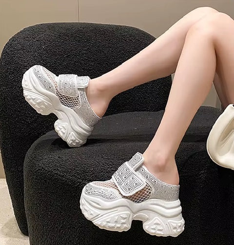 New Bling Vulcanize Platform Wedge Chunky Sneakers CODE: KAR5090