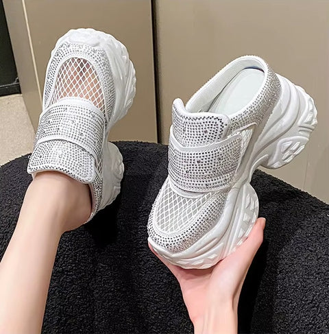 New Bling Vulcanize Platform Wedge Chunky Sneakers CODE: KAR5090