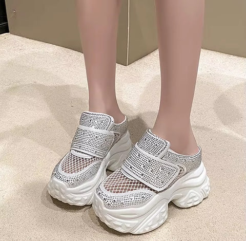 New Bling Vulcanize Platform Wedge Chunky Sneakers CODE: KAR5090