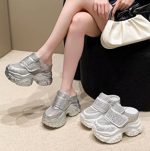 New Bling Vulcanize Platform Wedge Chunky Sneakers CODE: KAR5090
