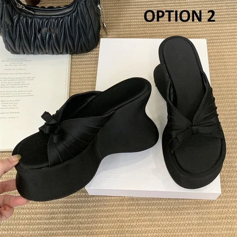New Fashion Butterfly-knot Narrow Band Platform High Heels CODE: KAR5092