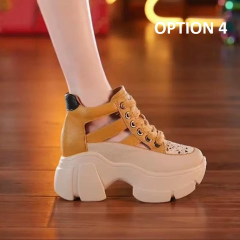 New Thick Sole Roses Casual Leisure Round Toe Sneakers CODE: KAR5106