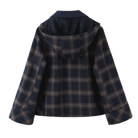 New Single-Breasted Long Sleeves Pockets Hooded Jacket Button Two Piece Set CODE: KAR5120