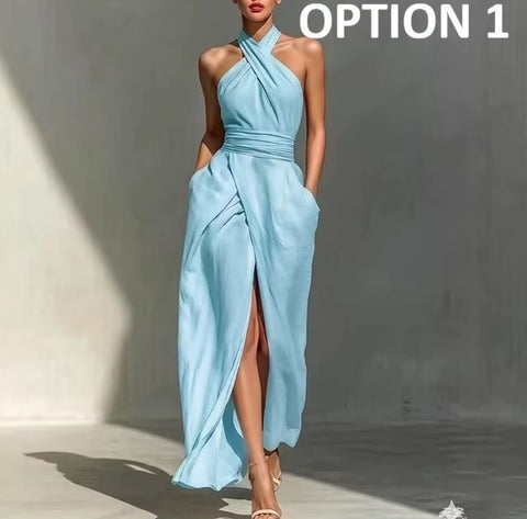 New Front Split Off Shoulder Long Maxi Dress CODE: KAR5124