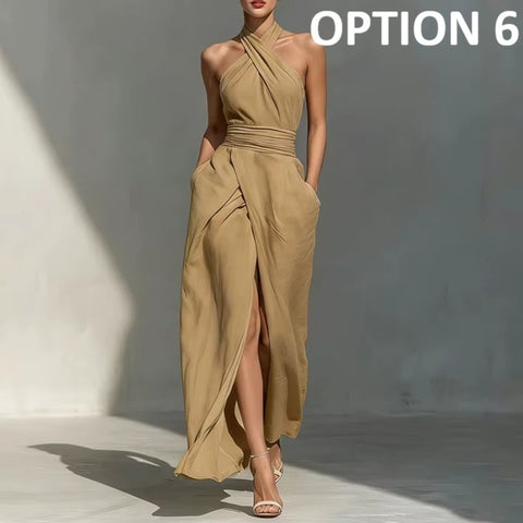New Front Split Off Shoulder Long Maxi Dress CODE: KAR5124