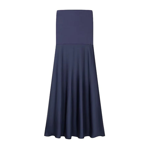New flip collar long-sleeved transparent blouse + long tube top dress CODE: KAR5127