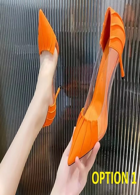 New Luxury Transparent Stiletto Pointed High Heels CODE: KAR5128
