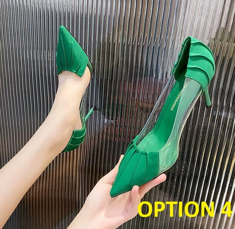 New Luxury Transparent Stiletto Pointed High Heels CODE: KAR5128