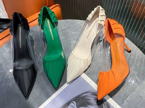 New Luxury Transparent Stiletto Pointed High Heels CODE: KAR5128