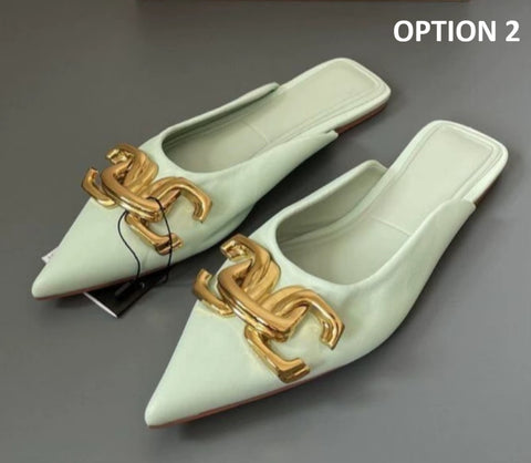 New Fashion Pointed Toe Casual Flat Slippers CODE: KAR5130