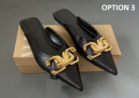 New Fashion Pointed Toe Casual Flat Slippers CODE: KAR5130