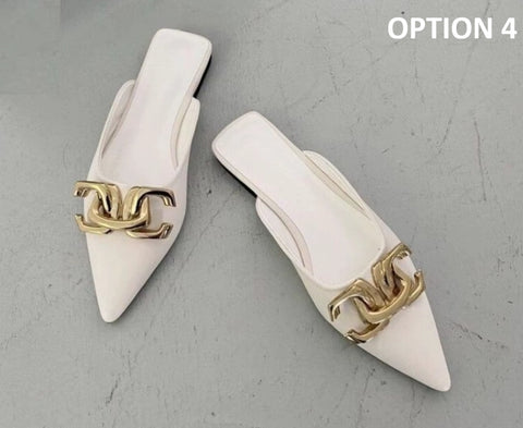 New Fashion Pointed Toe Casual Flat Slippers CODE: KAR5130