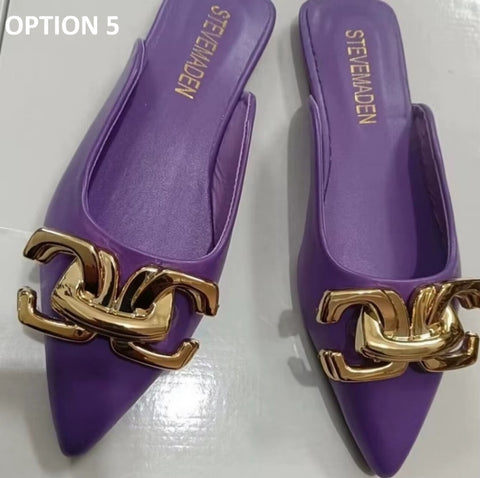 New Fashion Pointed Toe Casual Flat Slippers CODE: KAR5130