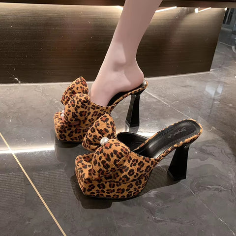 New Square Toe Pearl Platform High Heels CODE: KAR5137