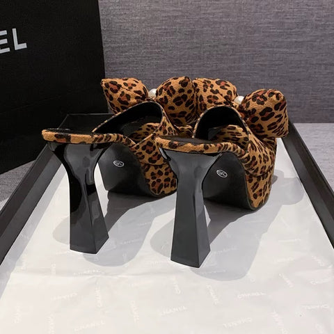 New Square Toe Pearl Platform High Heels CODE: KAR5137