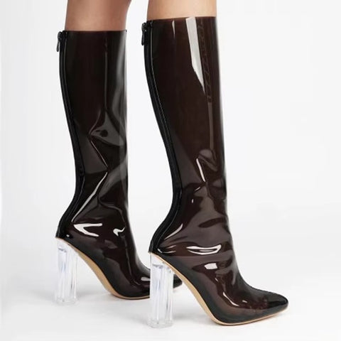 New Sexy Pointed High-heel Knee High Boots CODE: KAR5138